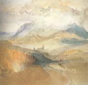 View of an Alpine Valley probably the Val d'Aosta (mk10) Joseph Mallord William Turner
